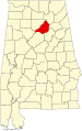 State map highlighting Blount County