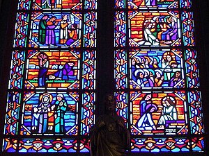 חלונות ויטראז' בקתדרלת אמיין מאת ז'אן גודין (1932–1934)