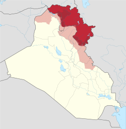 מיקומה של כורדיסטן העיראקית