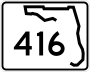 State Road 416 marker