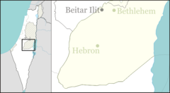 August 2010 West Bank shooting attack is located in the Southern West Bank