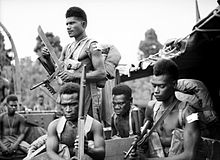 Soldiers from the 1st New Guinea Infantry Battalion on board the transport Frances Peat in November 1944.JPG