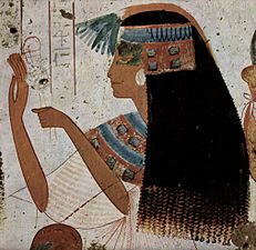 Гробница Усерхет, 1300. п. н. е. Смеђа је била нашироко коришћена у старом Египту за представљање боје коже.