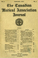 First issue of Canadian Medical Association Journal, January 1911