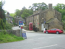 Village street with stone houses
