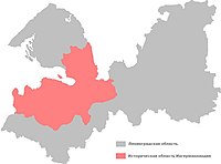 Историческая область Ингерманландия в границах территории Ленинградской области