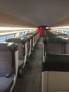 View of the new interior for the 1st class