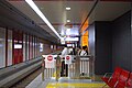 京成本線3番線ホーム 成田スカイアクセス線ホームと区別する柵が設置（2010年7月）