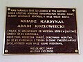 Adam Kozłowiecki (tablica pamiątkowa)