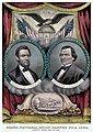 Image 2 Republican presidential ticket 1864b Lithograph: Currier and Ives, Restoration: Lise Broer A campaign poster from the National Union Party during the US election of 1864, showing presidential candidate Abraham Lincoln (left) and his running-mate Andrew Johnson. The Republican Party changed its name and selected Johnson, a former Democrat, to draw support from War Democrats during the Civil War. More selected pictures