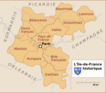 Historic province of Île-de-France before the French Revolution