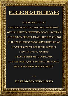 A Public Health Prayer - Dr Edmond Fernandes