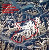 Carte du site du patrimoine mondial de l'UNESCO Jungfrau-Aletsch-Bietschhorn