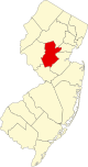 A county landlocked by other counties in the northern part of the state. It is small.