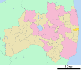 Lokasi Futaba di Prefektur Fukushima
