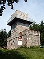 Lookout tower on the top of the Irottkő Mountain (884 m) on the Austrian-Hungarian boundary.