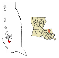 Location of Ponchatoula in Tangipahoa Parish, Louisiana.