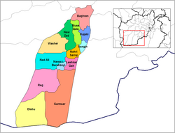 The district in the map of Helmand Province