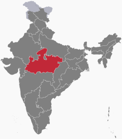 Vị trí của Madhya Pradesh tại Ấn Độ