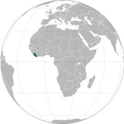 Liberia (orthographic projection)