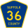County Route 36 marker
