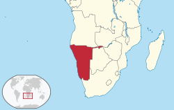 Location of Namibiya