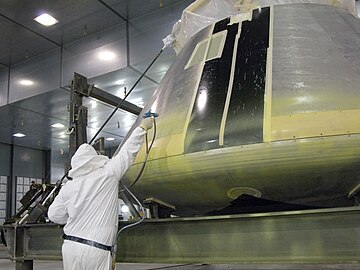 Orion full size boilerplate getting its first coat of paint