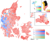 Largest party within each polling area.