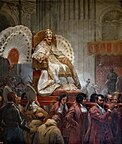 Pope Pius VIII brought to the Basilica of Saint Peter in Rome (1829)
