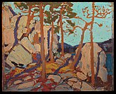 Pine Cleft Rocks, Spring 1916. Sketch. McMichael Canadian Art Collection, Kleinburg