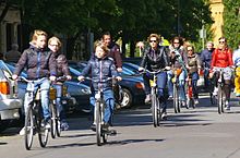 برلن میں سائیکل سوار