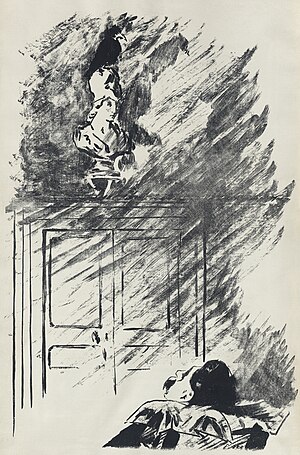 An illustration by Édouard Manet for a French publication of Edgar Allan Poe's narrative poem "The Raven"