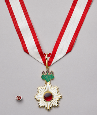 The Order of the Rising Sun, Gold Rays with Neck Ribbon (3rd class)