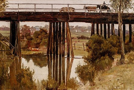 Tom Roberts, Winter morning after rain, Gardiner's Creek, 1885, Art Gallery of South Australia