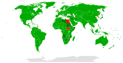 OPCW üye devletleri (yeşil)