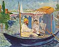 Édouard Manet: Claude Monet und seine Frau im Atelierboot (1874)