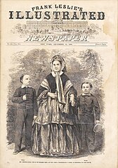 Mary Todd Lincoln with sons William and Tad (December 15, 1860)