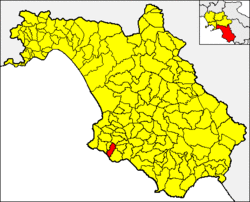 Lokasi San Mauro Cilento di Provinsi Salerno