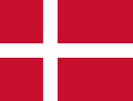 Dánská vlajka Islandu (1380–1915) Poměr stran: 28:34 až 28:37