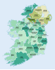 Mapa írskych grófstiev