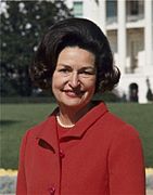 Lady Bird Johnson, esposa de Lyndon B. Johnson. También fue primera dama.