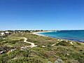 View from Lancelin Lookout southward towards the town centre and the jetty