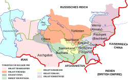 Location of Turkestan