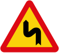 Double curve, or a series of curves, the first to the left