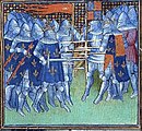 קרב פואטייה, כתב יד מהמאה ה-15.