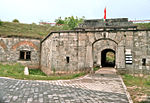 Fortress wall with a gate