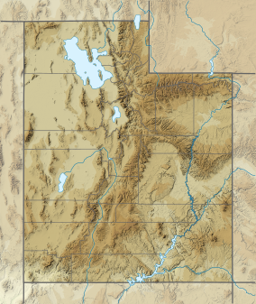 Map showing the location of Antelope Island bison herd