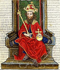 Salamon király a trónon (Thuróczi-krónika)