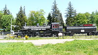 A 2-6-6-2 Mallet locomotive at the Northwest Railway Museum in Snoqualmie, Washington