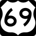 U.S. Highway 69 marker